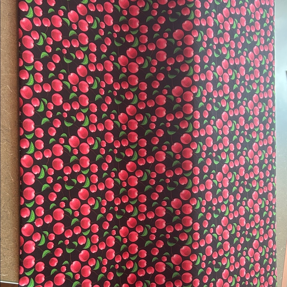 Cherry Patterned Fabric 100% cotton 1 yard